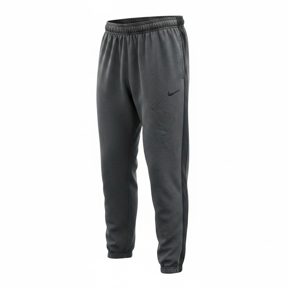 Nike Therma-FIT Mens Large Grey Fleece Lined Joggers Bungee Ankle Sweatpants